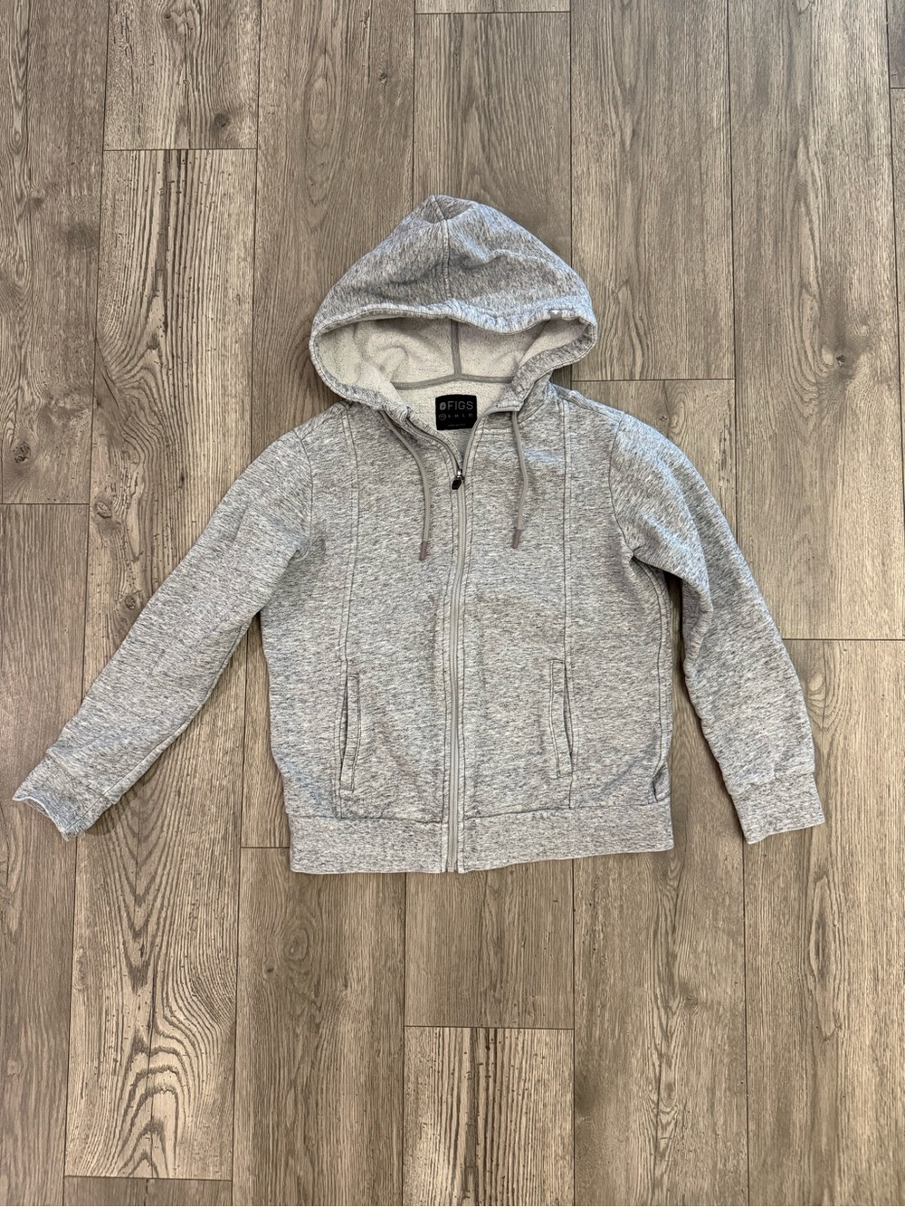 Figs Grey Full Zip Hooded Women’s Size XS Jacket